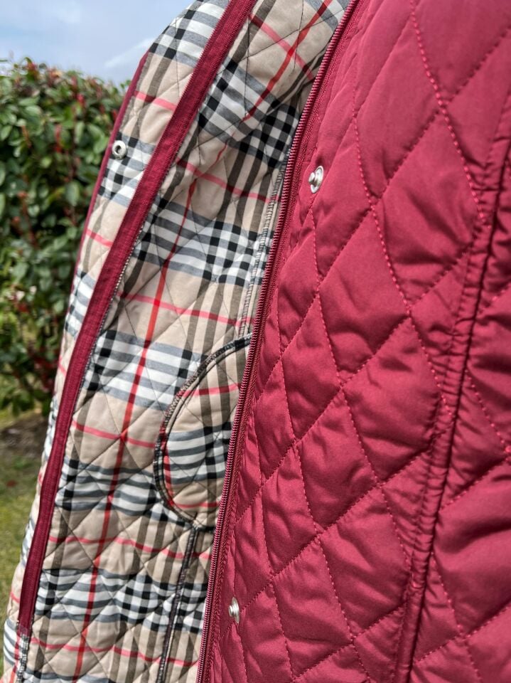 EKOSE 95 CM BORDO MEVSİMLİK KAPİTONE MONT