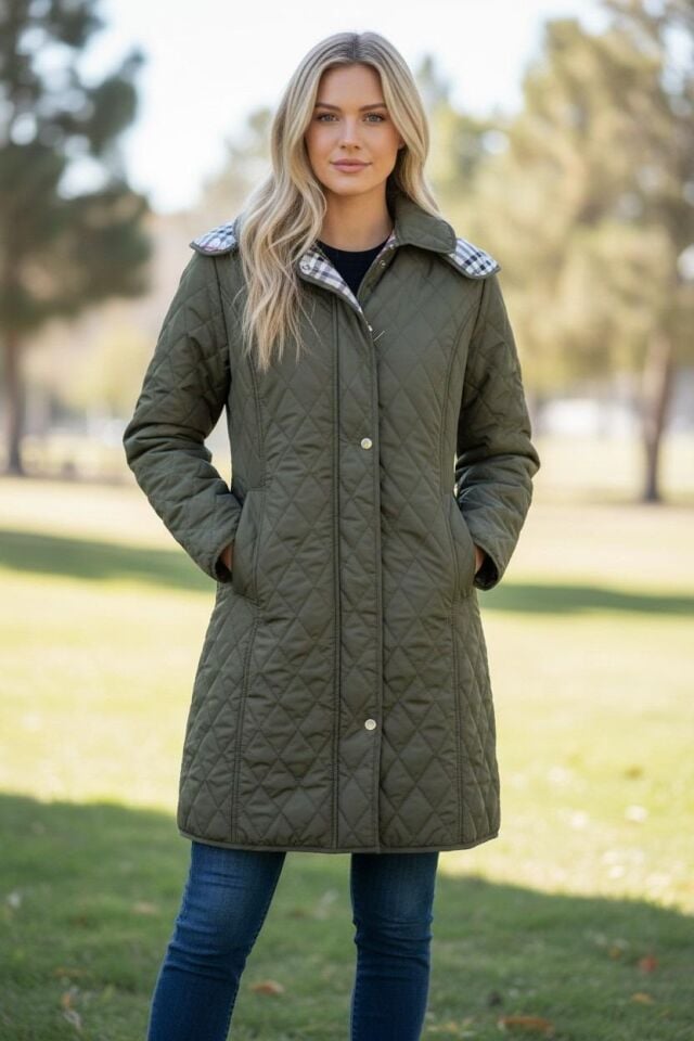 EKOSE 95 CM HAKİ MEVSİMLİK KAPİTONE MONT