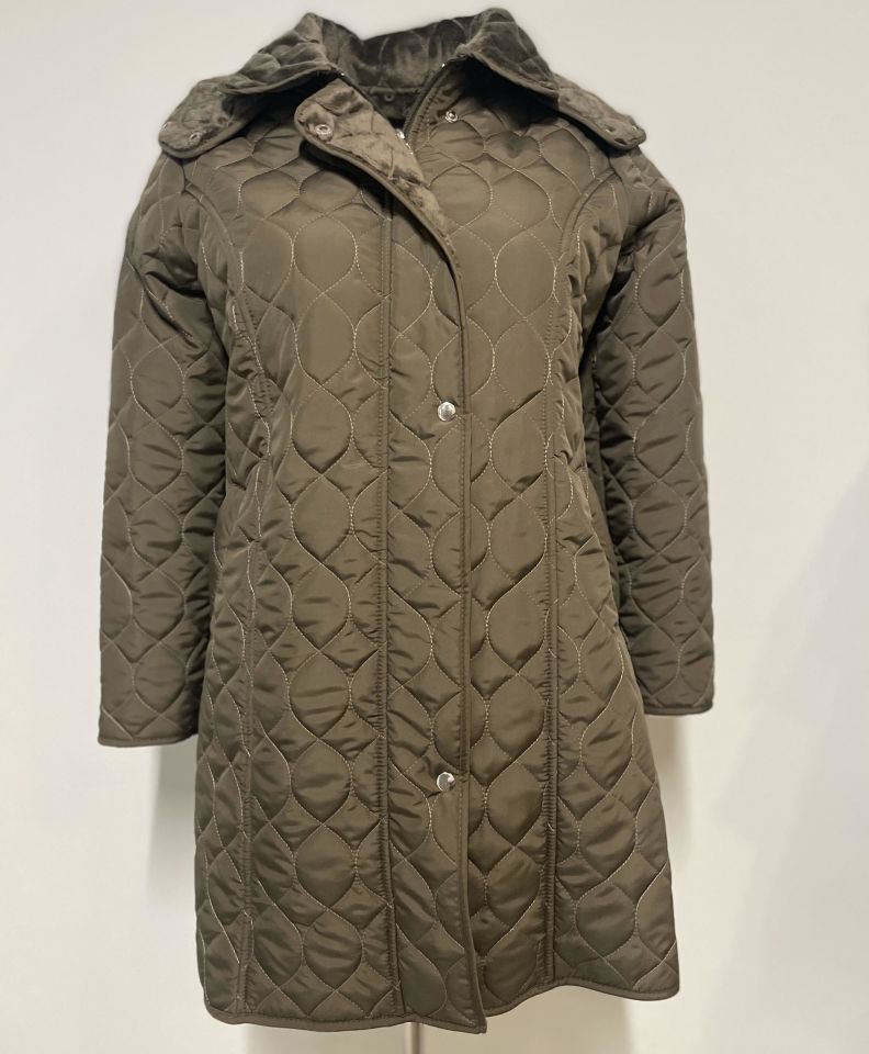 VETRE HAKİ 95 CM SOĞAN DESEN KAPİTONE MONT