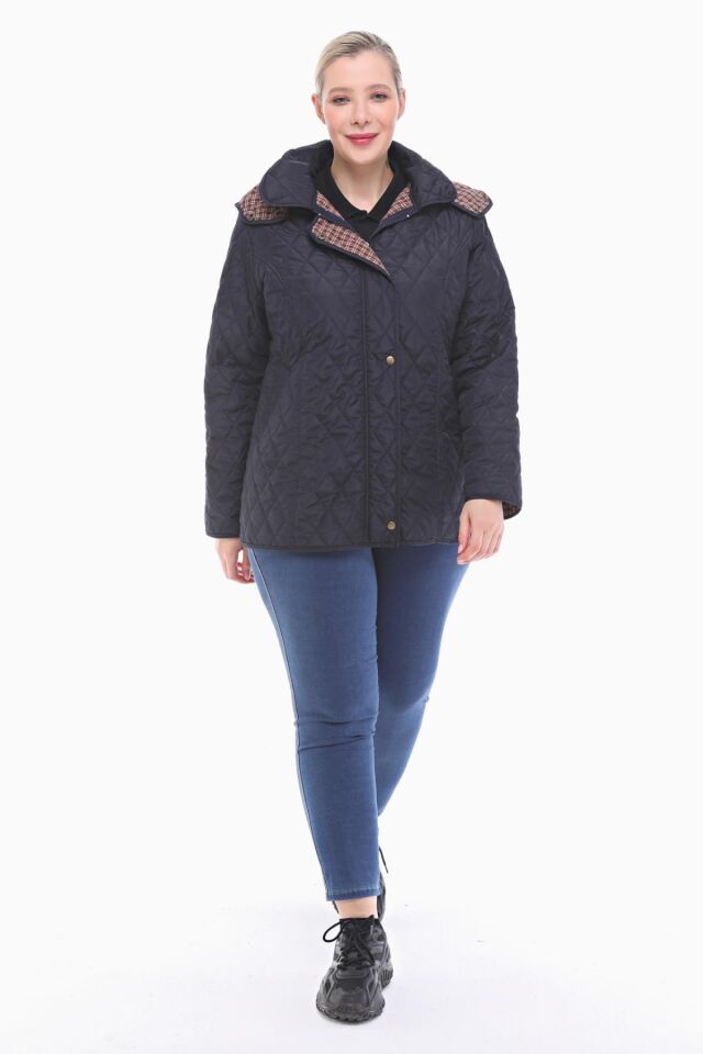 EKOSE 75 CM LACİVERT MEVSİMLİK KAPİTONE MONT