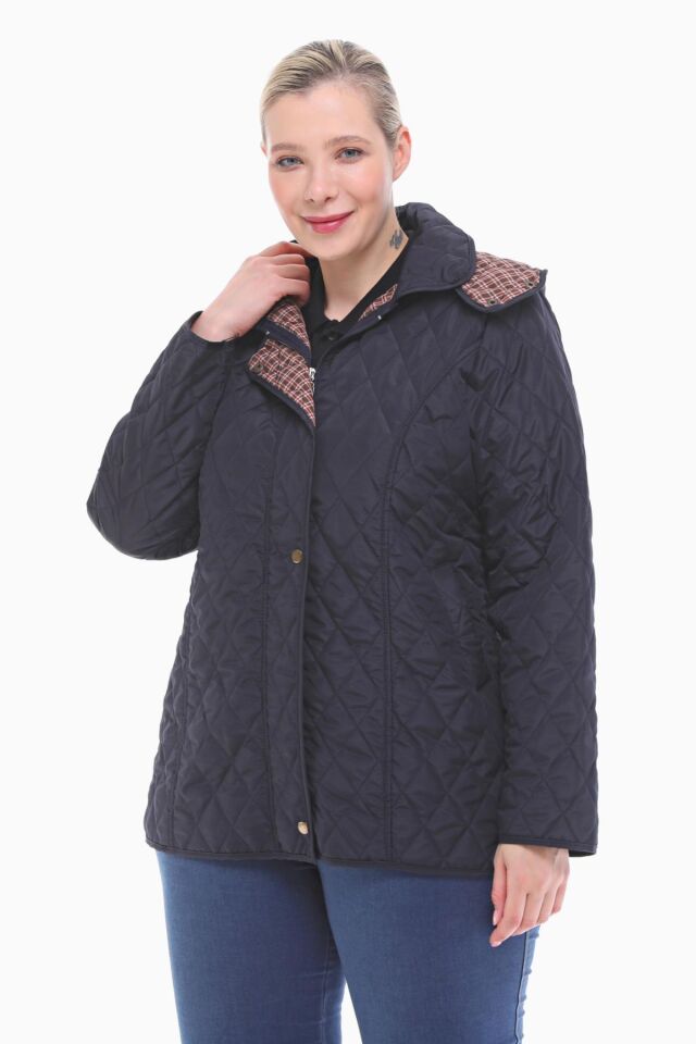 EKOSE 75 CM LACİVERT MEVSİMLİK KAPİTONE MONT