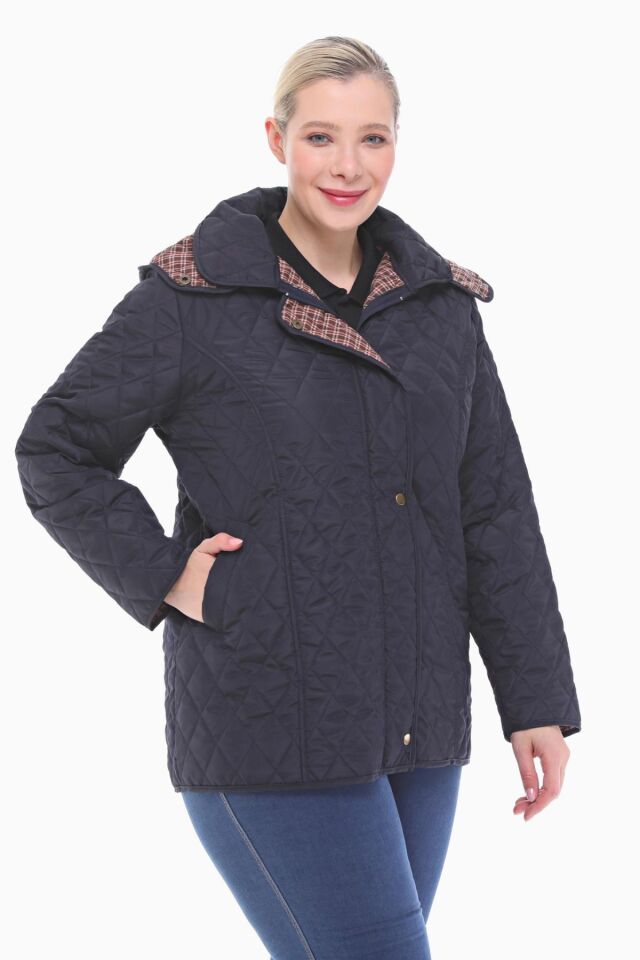 EKOSE 75 CM LACİVERT MEVSİMLİK KAPİTONE MONT
