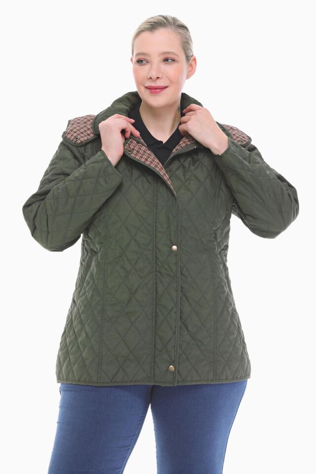 EKOSE 75 CM HAKİ MEVSİMLİK KAPİTONE MONT