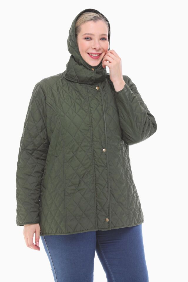 EKOSE 75 CM HAKİ MEVSİMLİK KAPİTONE MONT