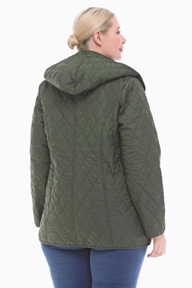EKOSE 75 CM HAKİ MEVSİMLİK KAPİTONE MONT
