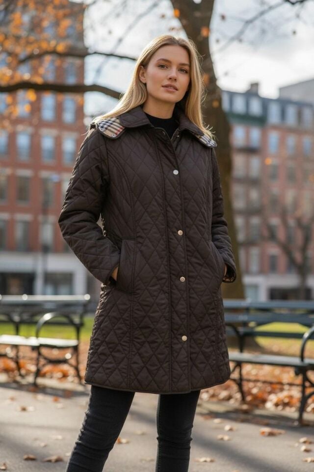 EKOSE 95 CM SİYAH MEVSİMLİK KAPİTONE MONT