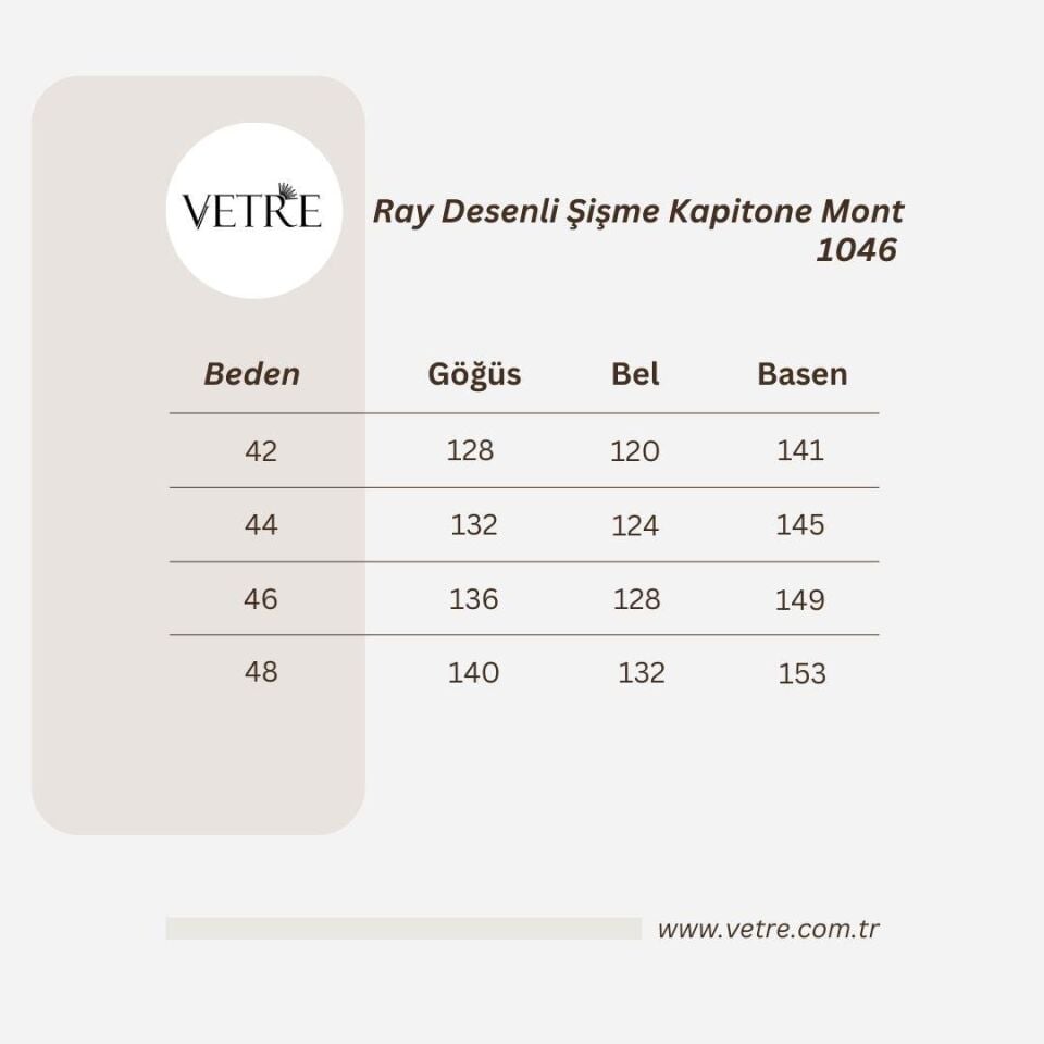 RAY DESENLİ LACİVERT ŞİŞME MONT