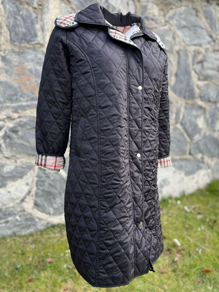 EKOSE 105 CM SİYAH MEVSİMLİK KAPİTONE MONT