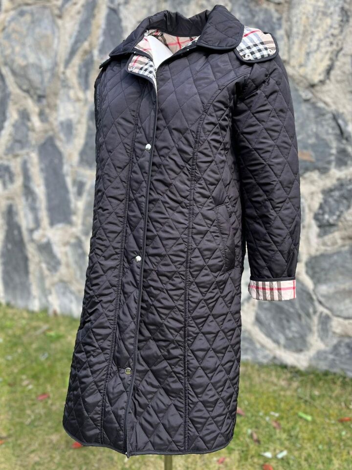 EKOSE 105 CM SİYAH MEVSİMLİK KAPİTONE MONT