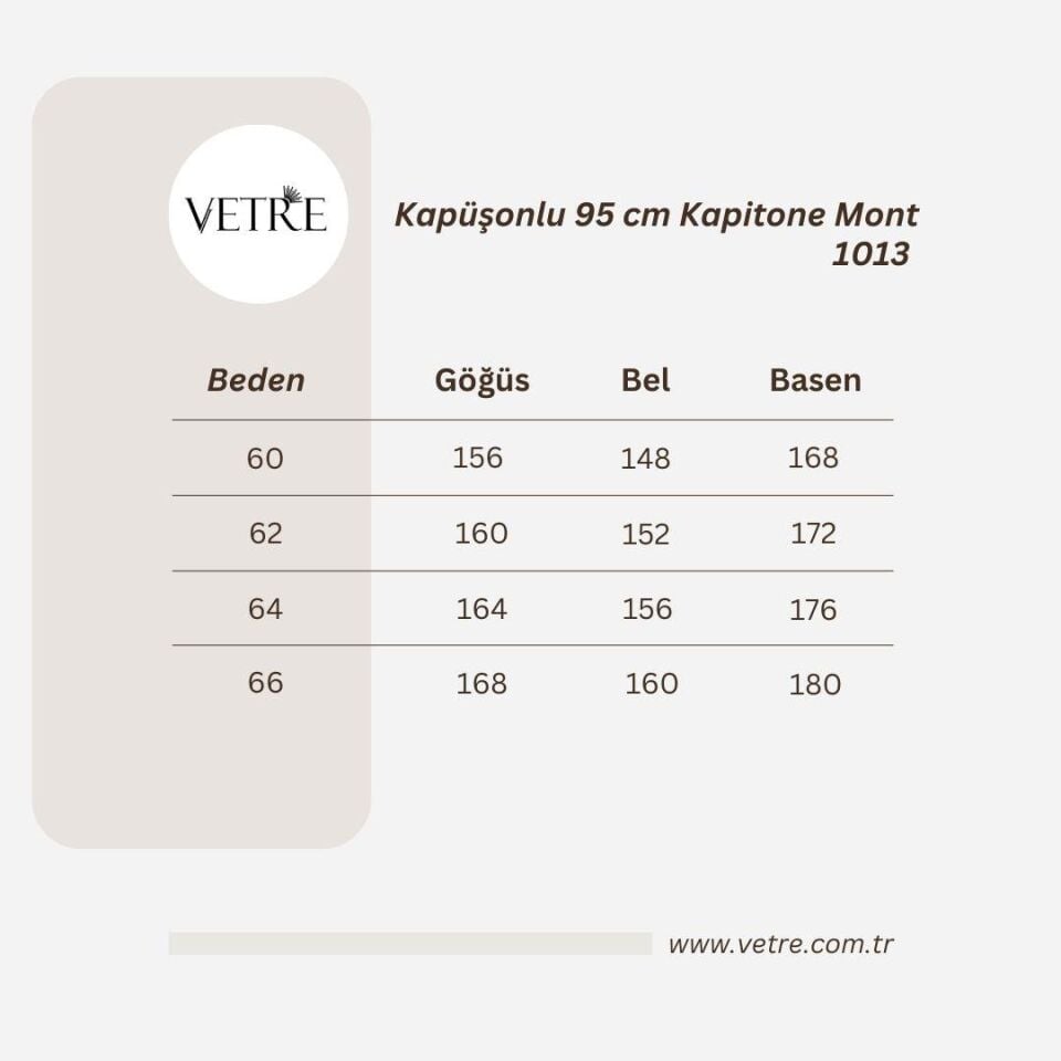 KAPÜŞONLU LACİVERT 95 CM KAPİTONE MONT